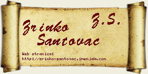 Zrinko Santovac vizit kartica
